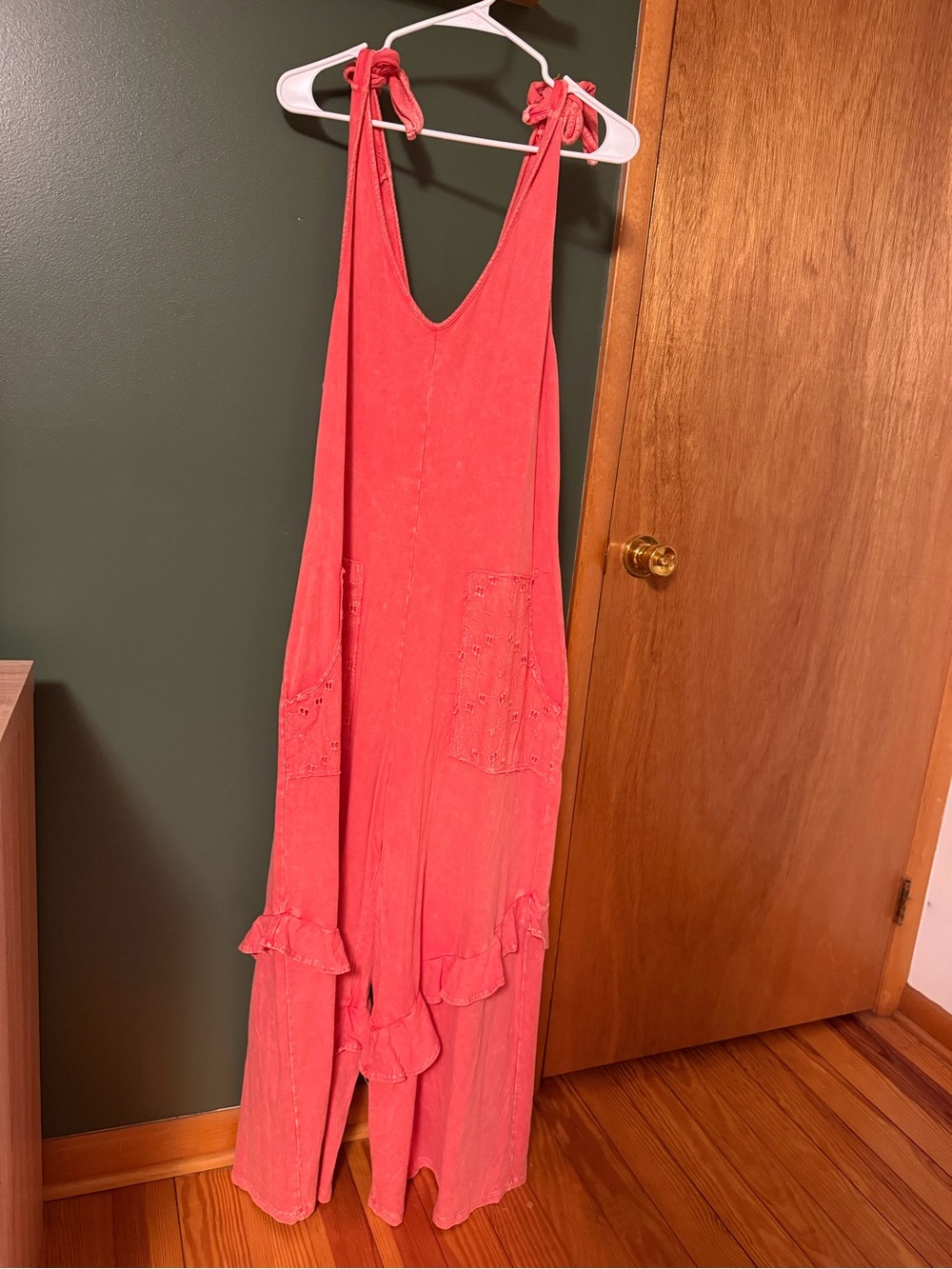J Her Coral Tie-Shoulder Jumper